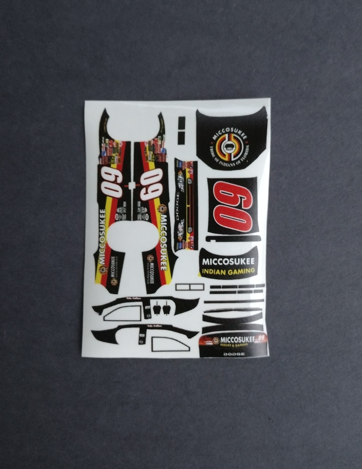 2003 Mike Wallace #09 Miccosukee 1/64 Peel & Stick Decals 