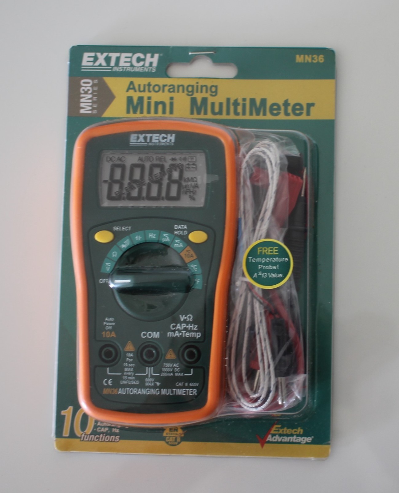 *NEW* Extech Autoranging Mini Multimeter MN36 Series MN30