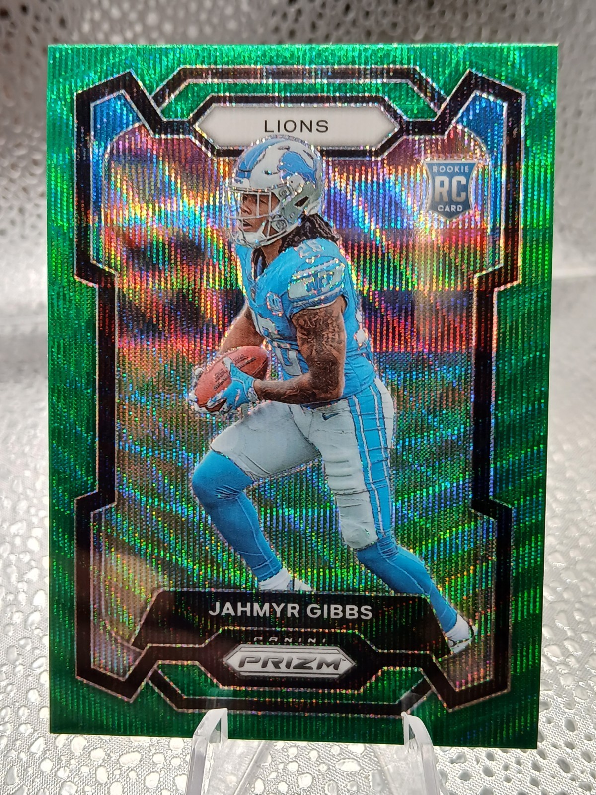 2023 Panini Prizm - Rookies Jahmyr Gibbs #331 Green Wave Prizm (RC) 2023 Panini Prizm - Rookies Jahmyr Gibbs #331 Green Wave Prizm (RC)