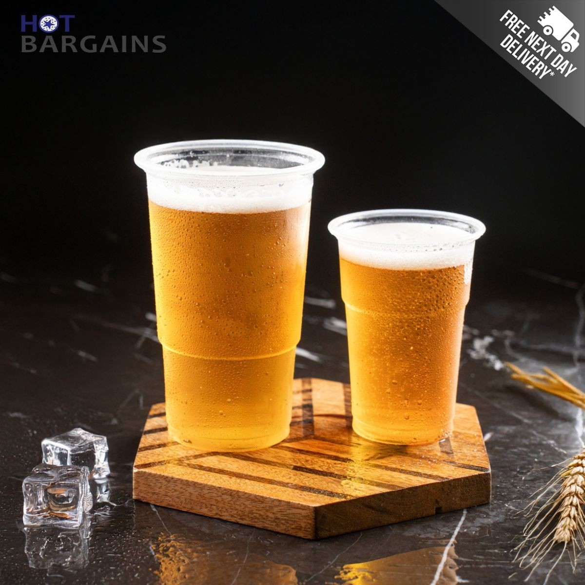Clear Strong Pint Half Pint Cups Reusable Drinks Beer Party Catering Events Clear Strong Pint Half Pint Cups Reusable Drinks Beer Party Catering Events