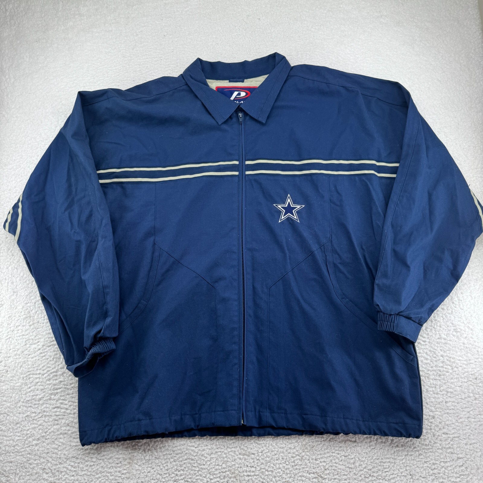 NWT Vintage Pro Player Dallas Cowboys Jacket Mens Large Blue Full Zip Deadstock