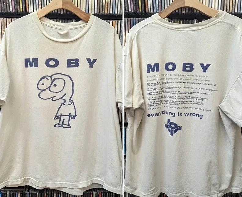 HOT Vintage Moby 90s Everything Is Wrong T-shirt