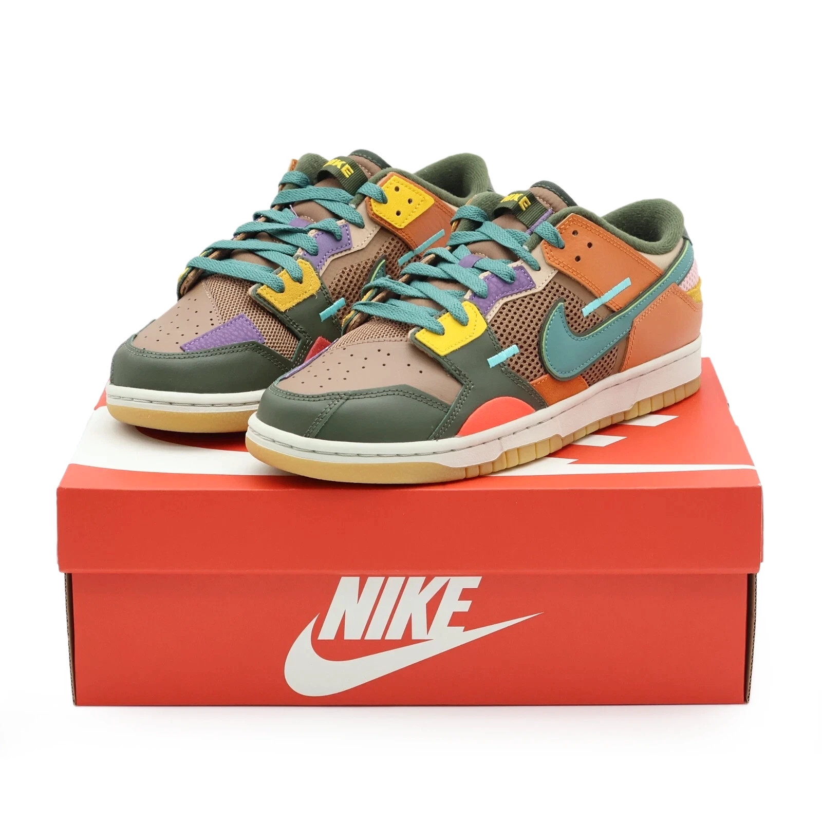 DB0500-200 Nike Dunk Low Scrap Archeo Brown Mosaic Bicoastal Sport Spice (Men\'s)