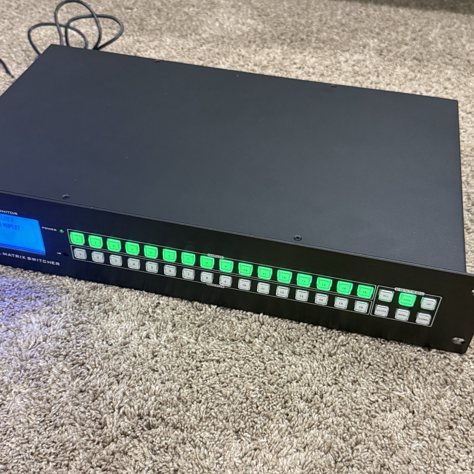 MT-VIKI 16x16 HDMI Matrix Switch 4K@30Hz Rack Mount Switcher&Splitter RS232 Read