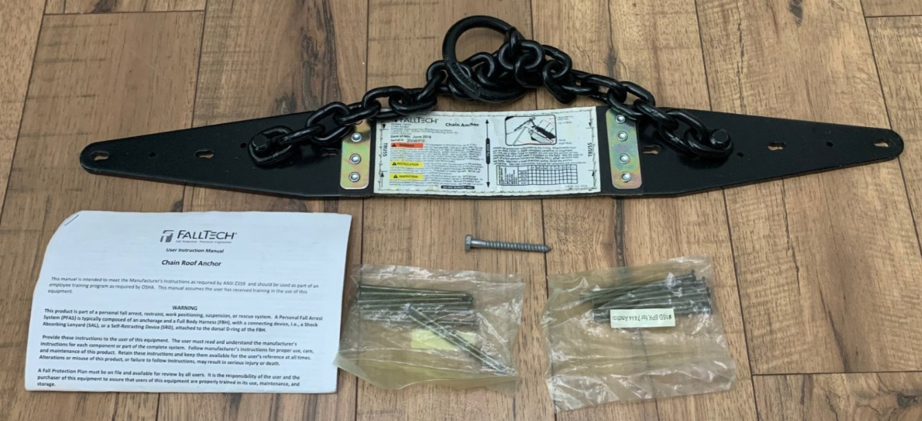 NEW- NS7493A NS Fall Protection Removable Roof Safety Harness Steel Anchor NEW- NS7493A NS Fall Protection Removable Roof Safety Harness Steel Anchor