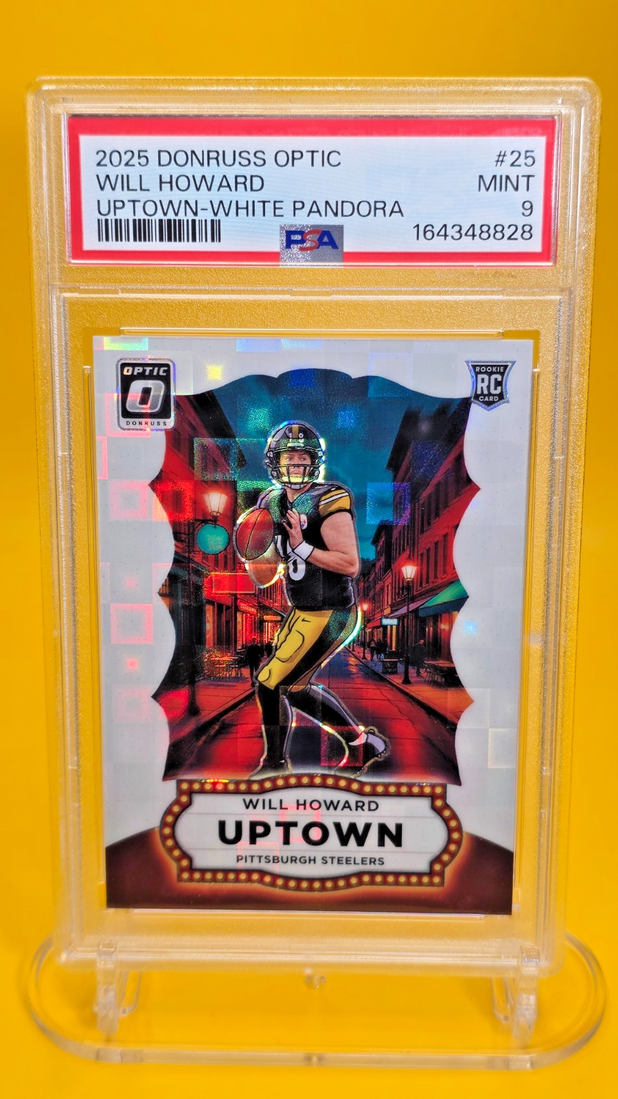 Will Howard 🏈 PSA 9 MINT - 17/25 Uptown White Pandora 2025 Donruss Optic RC