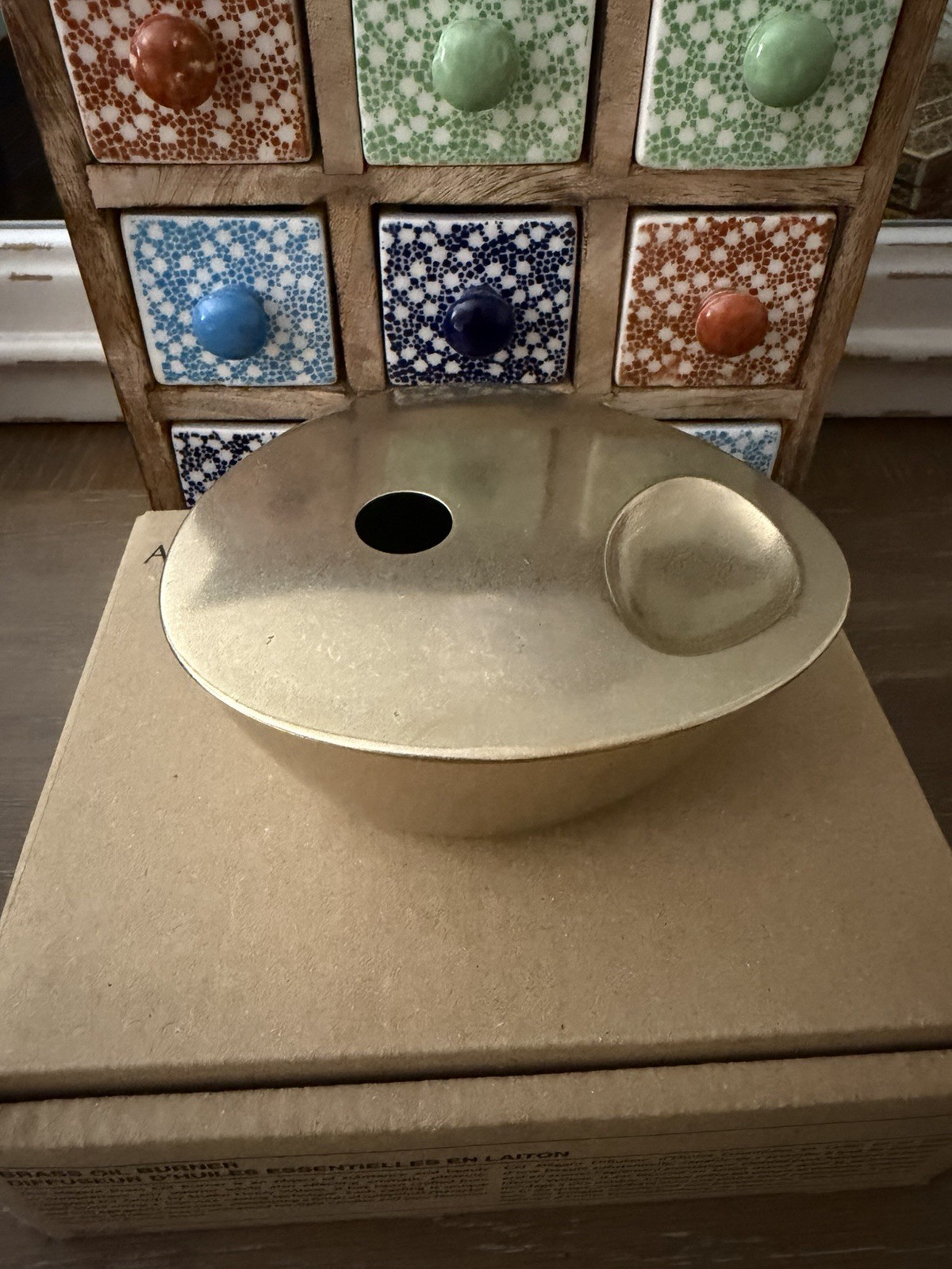 Aesop Brass Oil Burner. Elegant and Functional Essential Oil Diffuser New