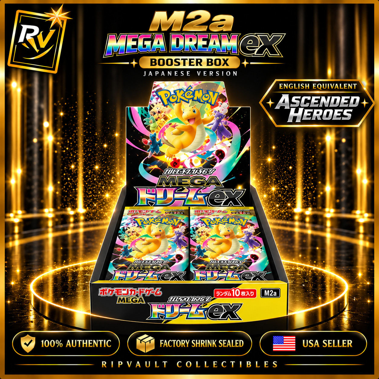 【USA STOCK】SEALED Pokemon MEGA Dream M2a (Ascended Heroes) Japanese Booster Box