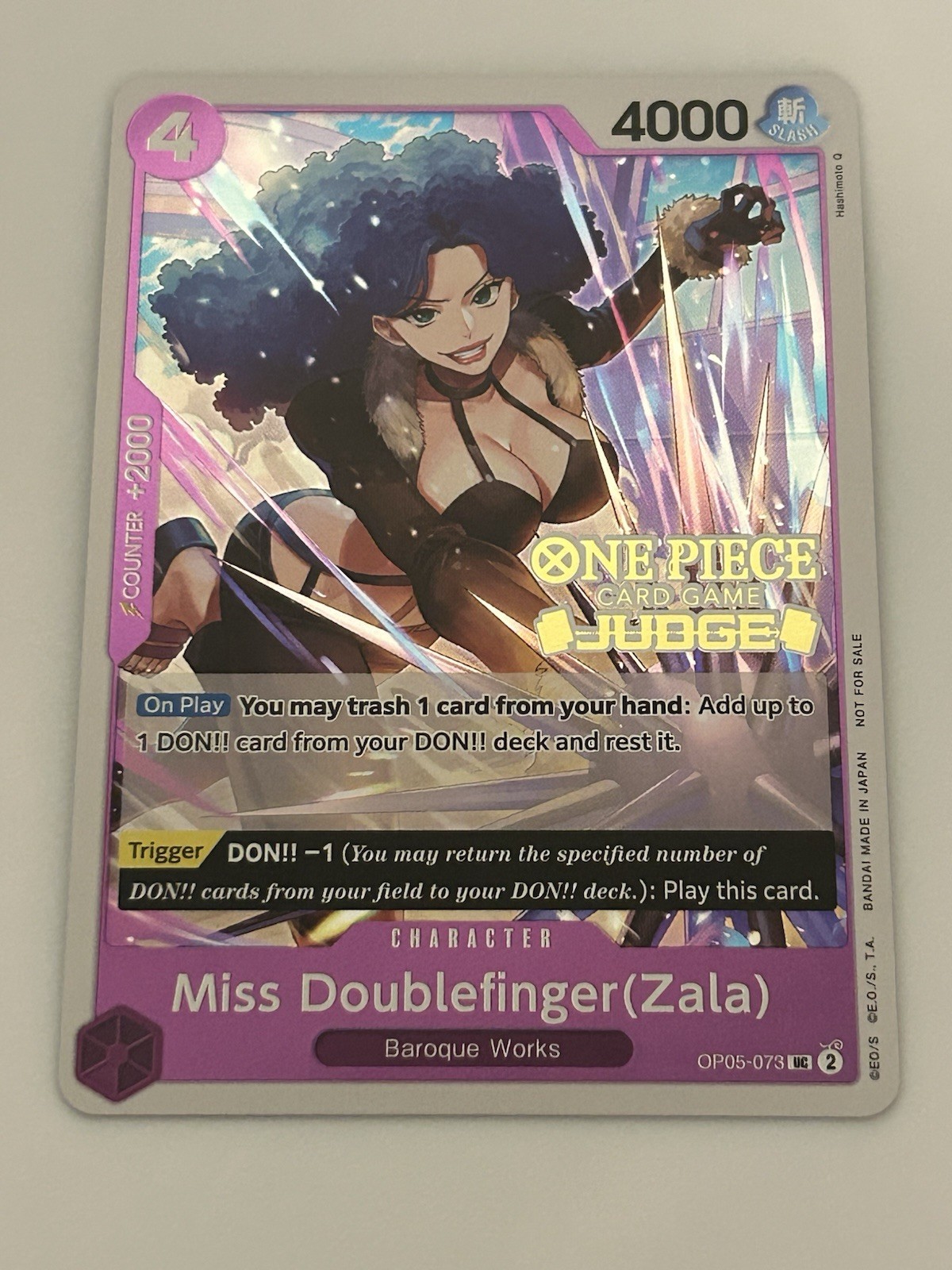 Miss Doublefinger(Zala) OP05-073 (Judge Pack Vol. 3) One Piece Promotion Card