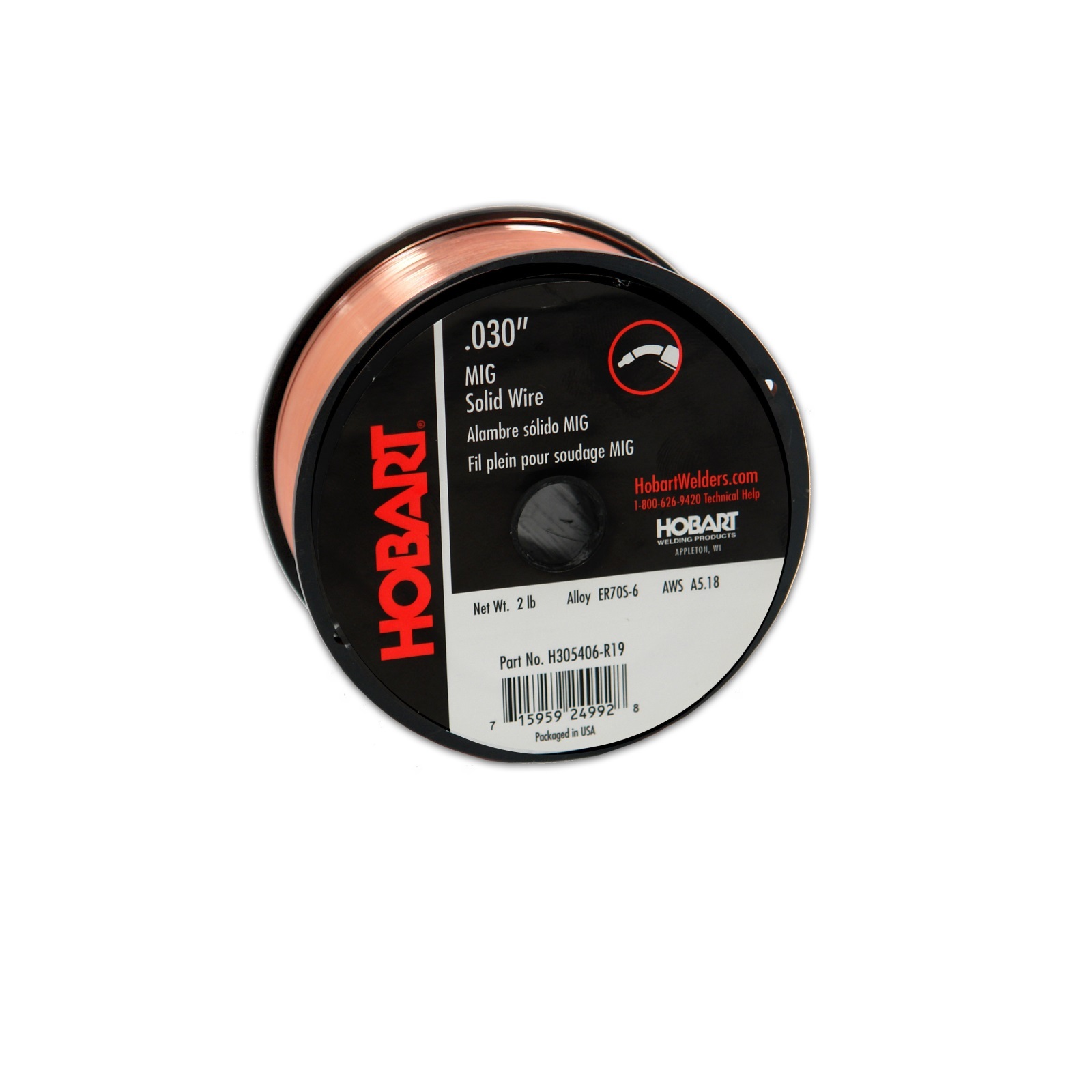 Hobart ER 70S6 MIG Wire .030 X 2 LB (4\