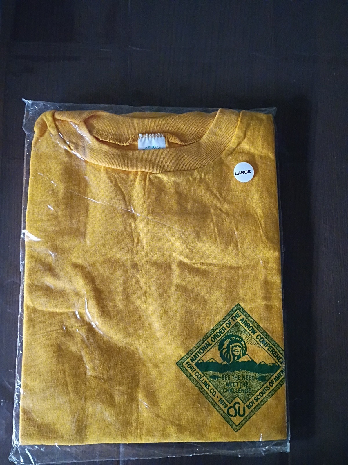 1979 NOAC OA BSA T-shirt Size Large Boy Scouts America Ft Collins CO Vintage