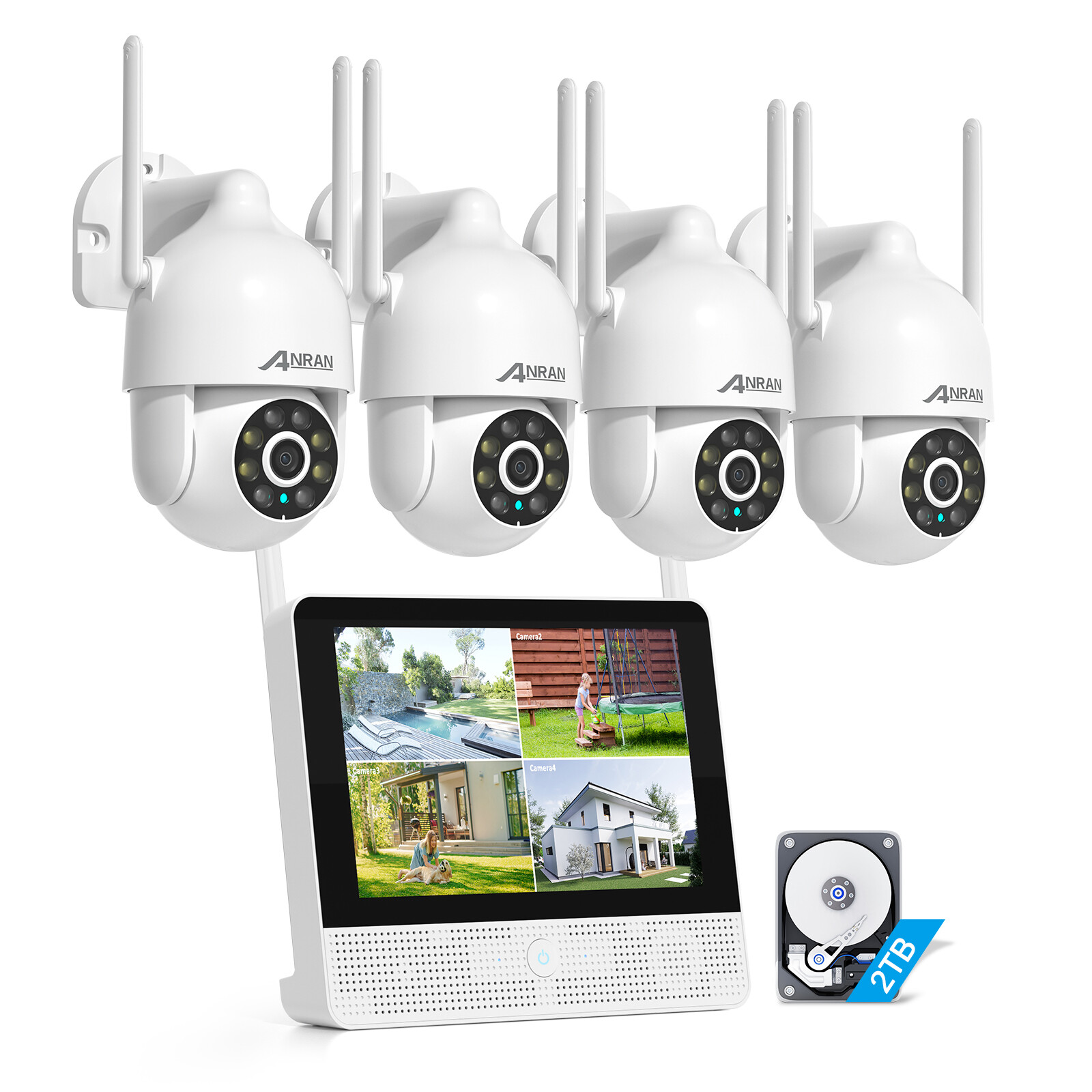 ANRAN Home Security Camera System WiFi CCTV With 10\