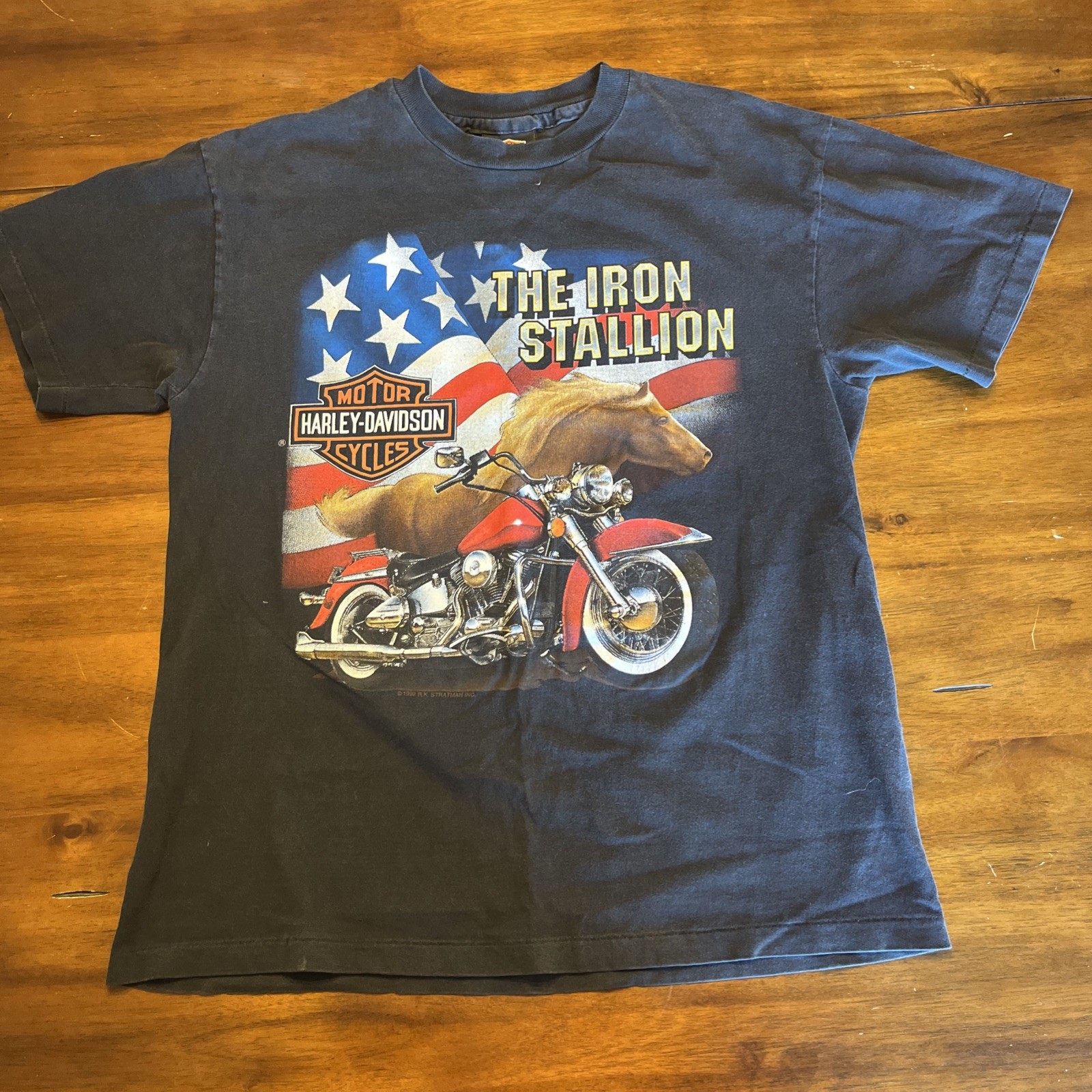 Vintage 1992 Harley Davidson Iron Stallion Single Stitch Shirt Santa Ana Cali Vintage 1992 Harley Davidson Iron Stallion Single Stitch Shirt Santa Ana Cali