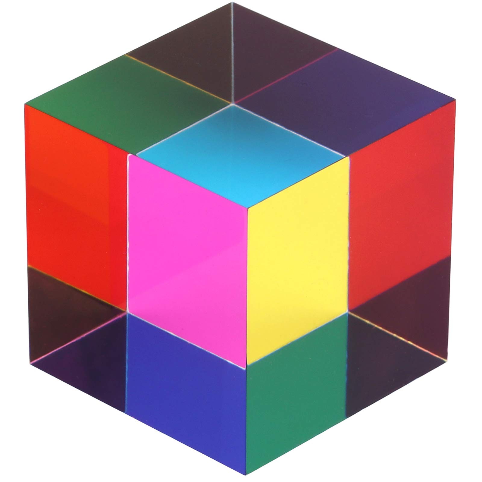 ZhuoChiMall CMY Mixing Color Cube, 50mm (2.0 inch) (1-pack), Multicolor