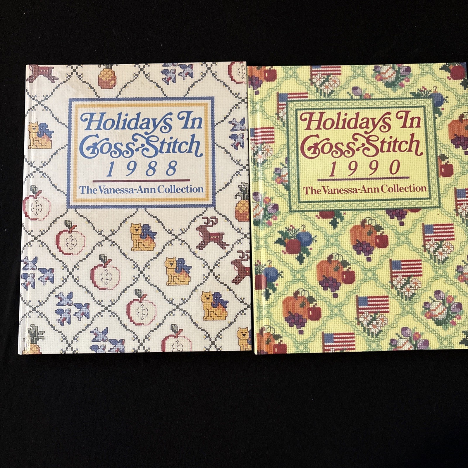 LOT 2 Holidays In Cross-Stitch The Vanessa-Ann Collection BOOKS 1988-90 VTG LOT 2 Holidays In Cross-Stitch The Vanessa-Ann Collection BOOKS 1988-90 VTG