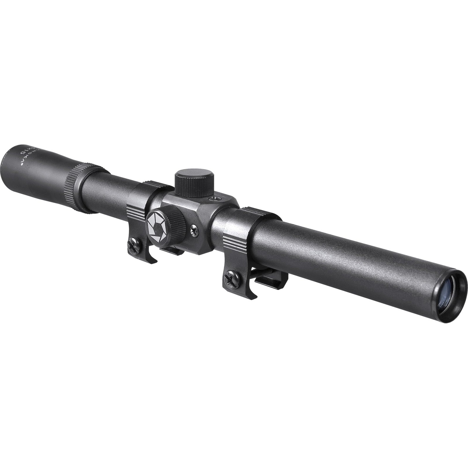 Barska 4x15 Rimfire Riflescope with Crosshair Reticle Parallax 4x15mm, Black 