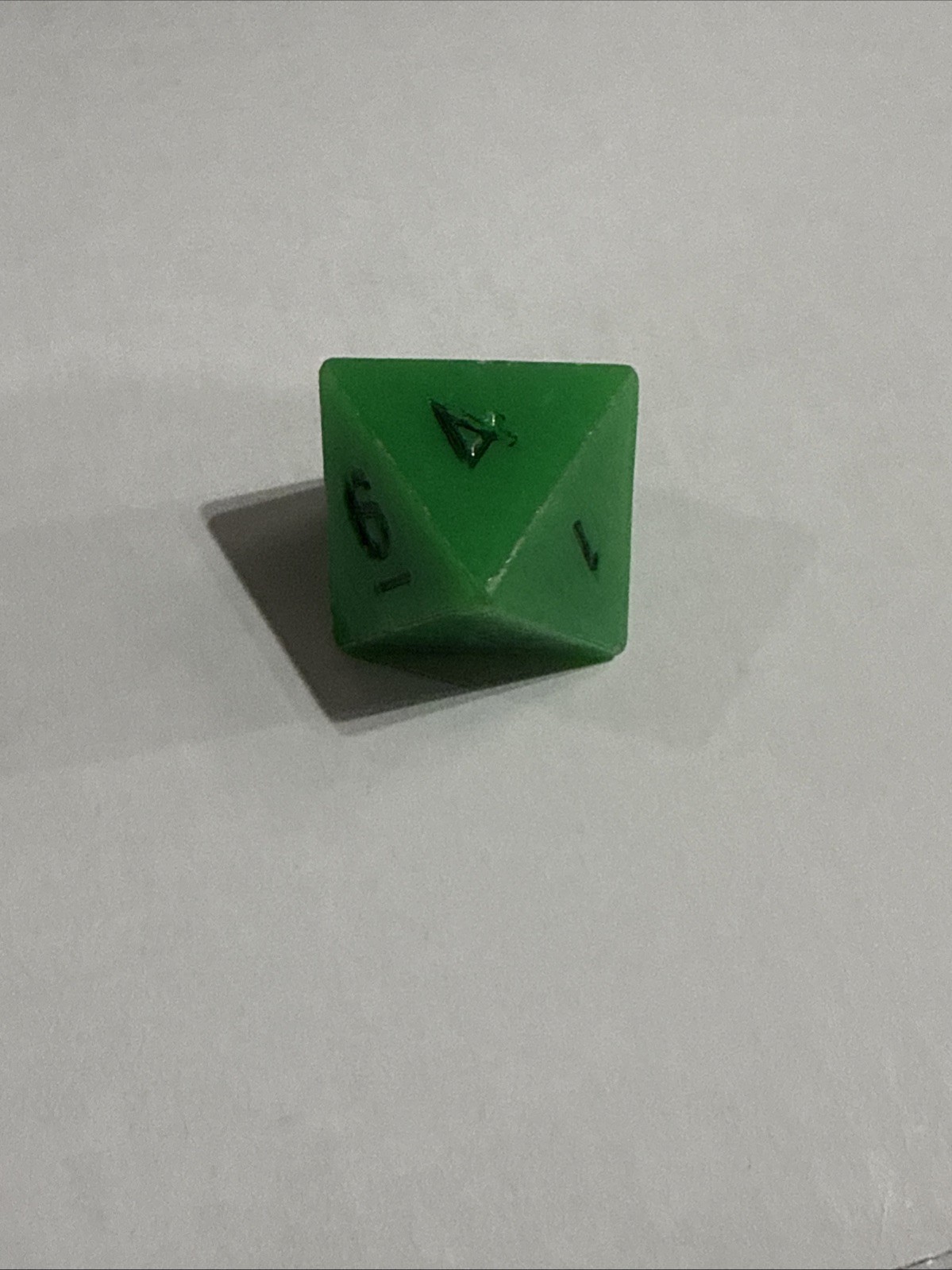 Vintage Holmes TSR Green 8 Sided Die d8 Dungeons & Dragons Polyhedral Dice D&D