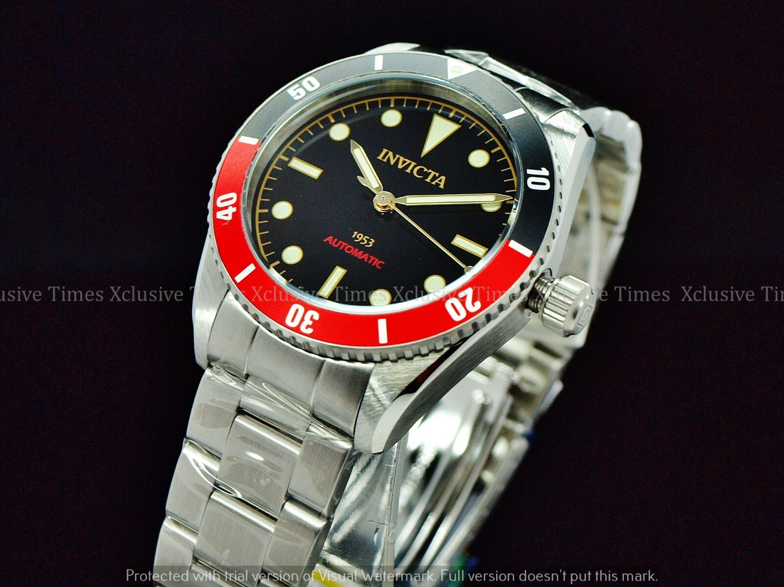 Invicta 40MM Men\'s Homage1953 PRO DIVER Automatic COKE BEZEL Black Dial SS WATCH