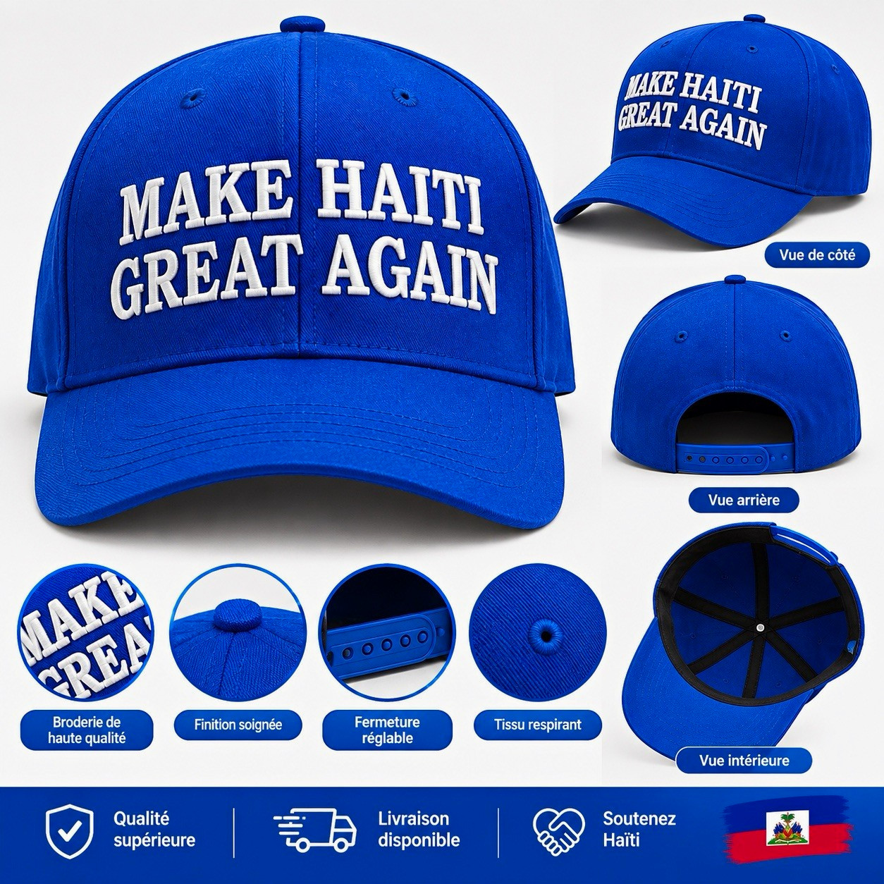 Blue Cotton Twill Adjustable Cap \ Blue Cotton Twill Adjustable Cap \