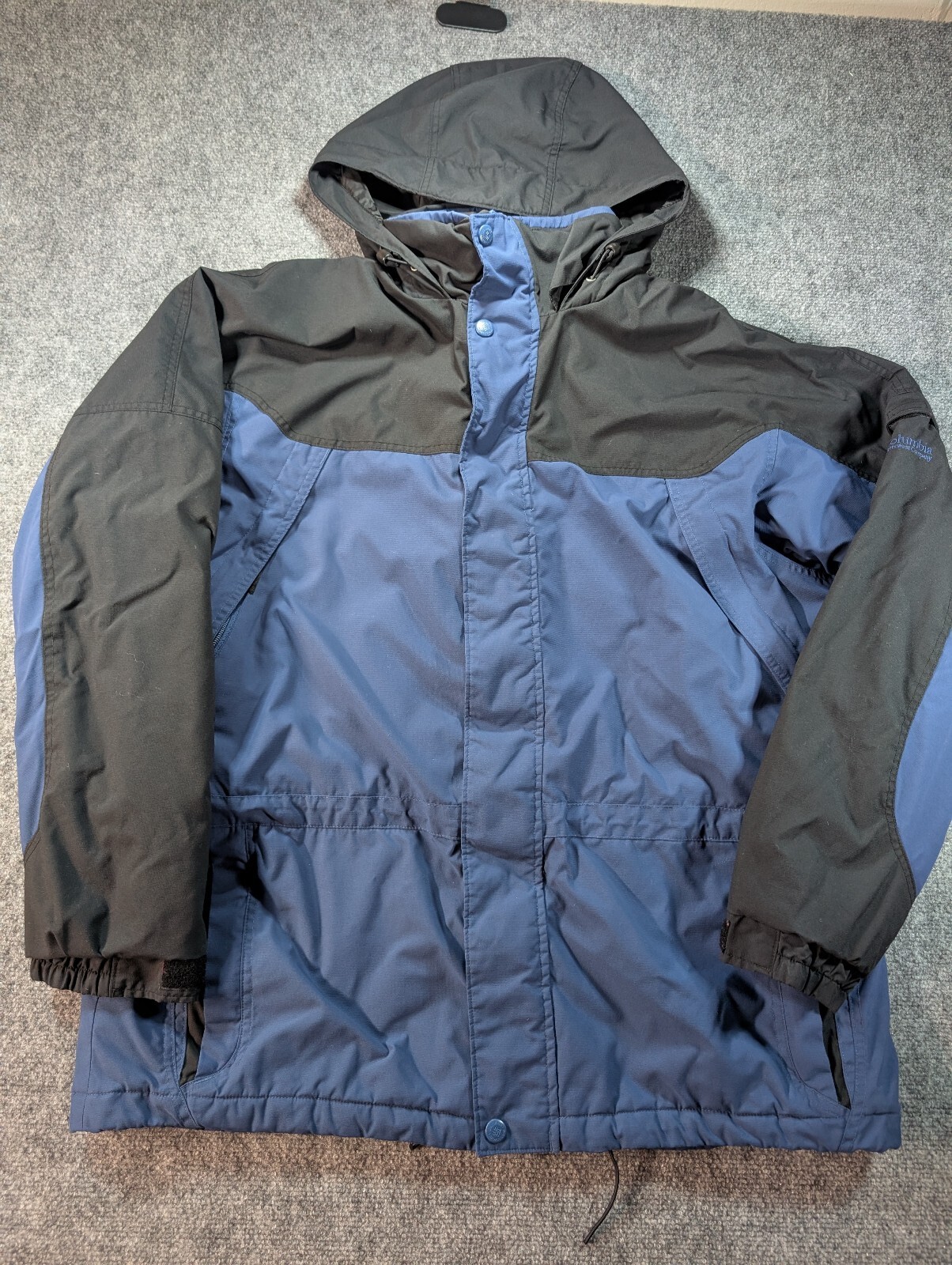 Vintage Columbia Mens XL Heavy Winter Jacket Blue Black Fleece Lined Parka Vintage Columbia Mens XL Heavy Winter Jacket Blue Black Fleece Lined Parka
