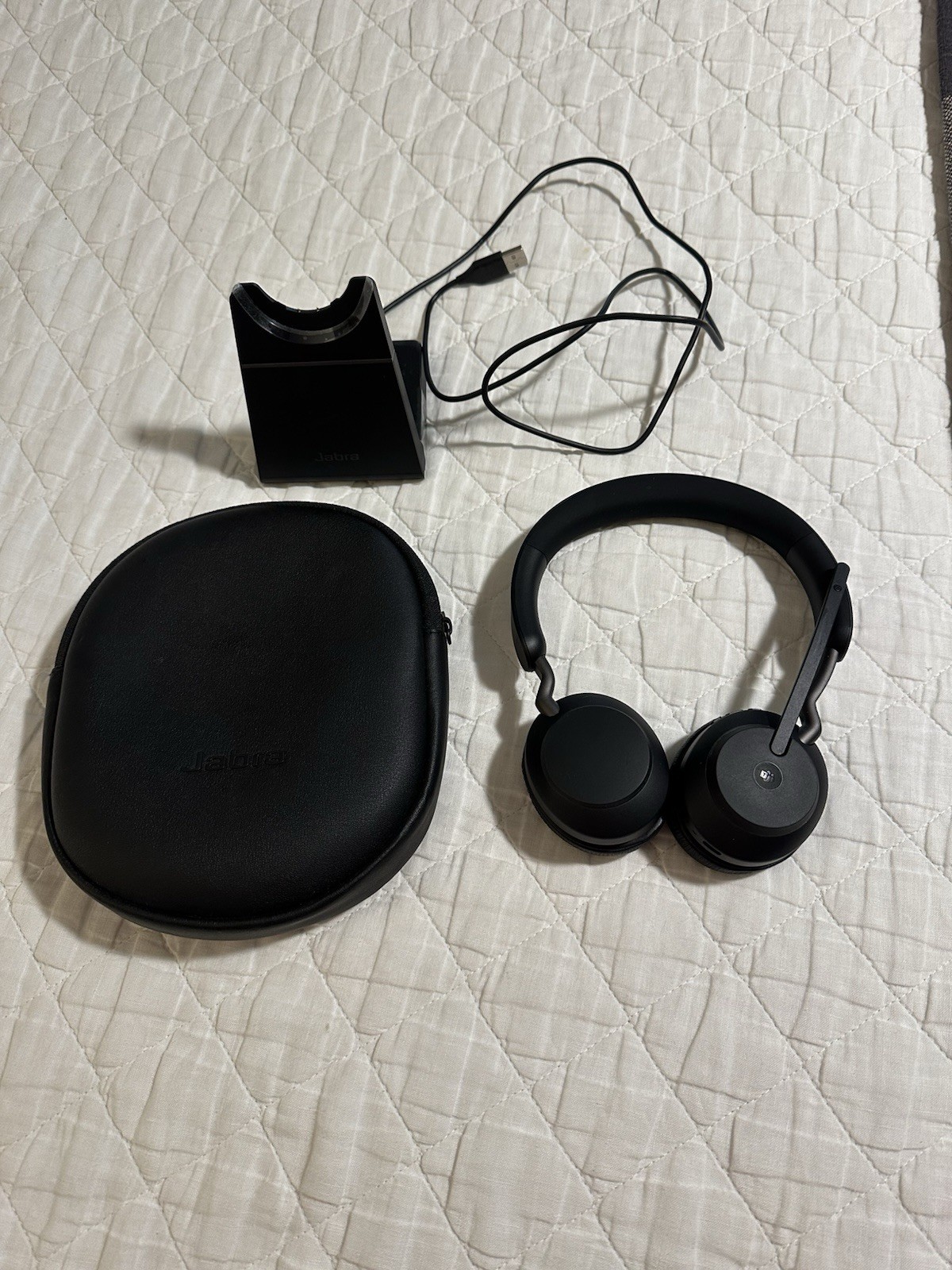 Jabra Evolve 2 Bluetooth Wireless On-Ear Headphones, w/ Charging Dock & Case Jabra Evolve 2 Bluetooth Wireless On-Ear Headphones, w/ Charging Dock & Case