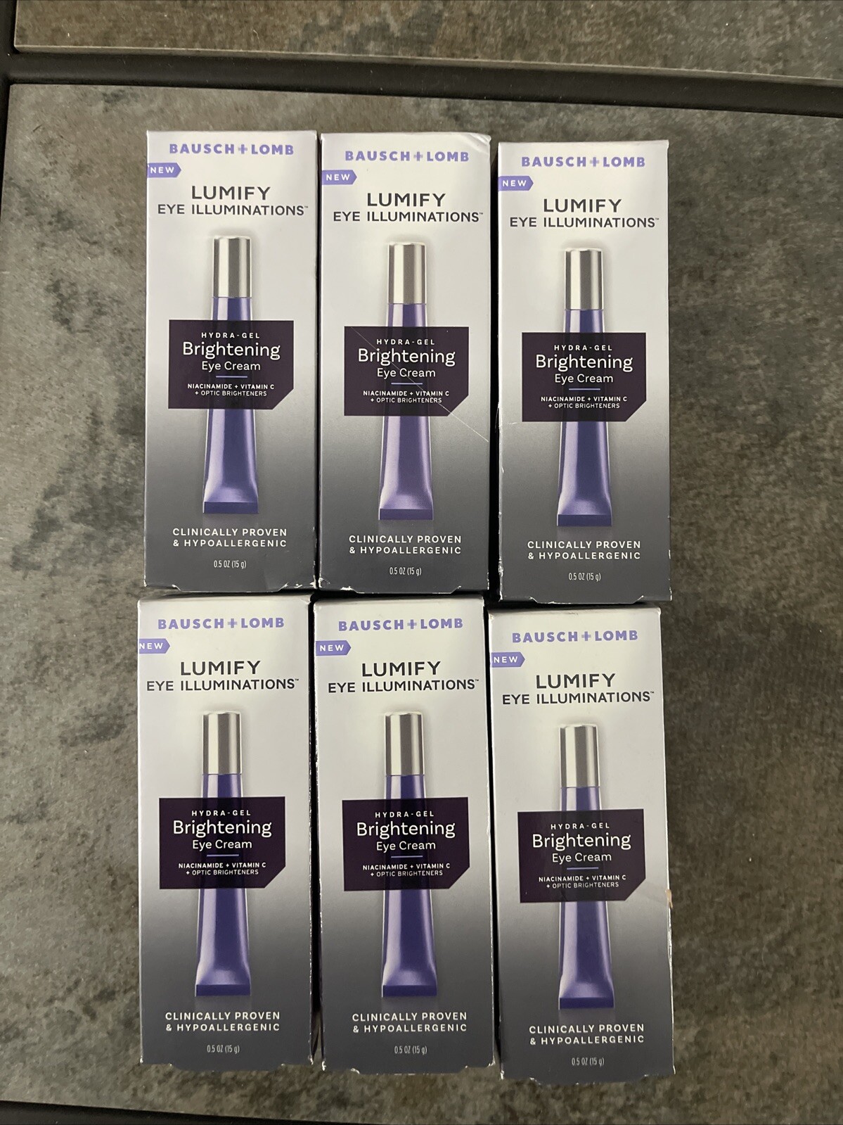 LOT OF 6 Lumify Eye Illuminations Hydra-Gel Brightening Eye Cream 0.5 fl oz NEW