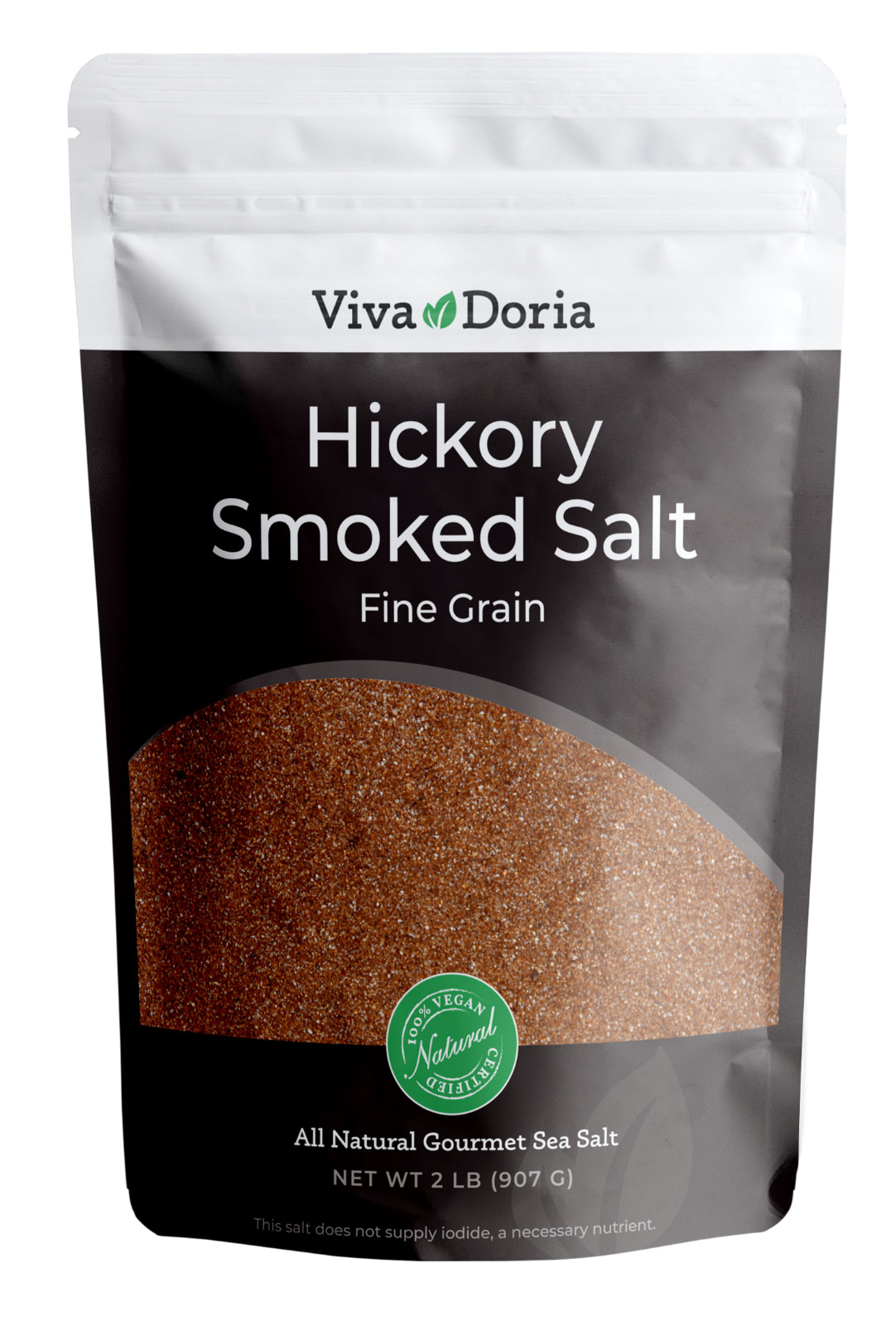 Hickory Smoked Sea Salt (Fine Grain) Hickorywood Salt, 2 lb Hickory Smoked Sea Salt (Fine Grain) Hickorywood Salt, 2 lb