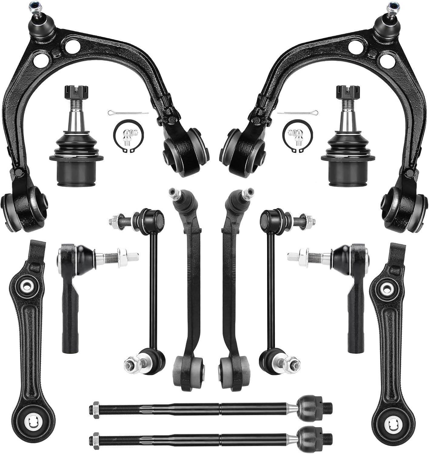 14pc Front Upper Lower Control Arm Kit for 11-17 Chrysler 300 Dodge Charger RWD
