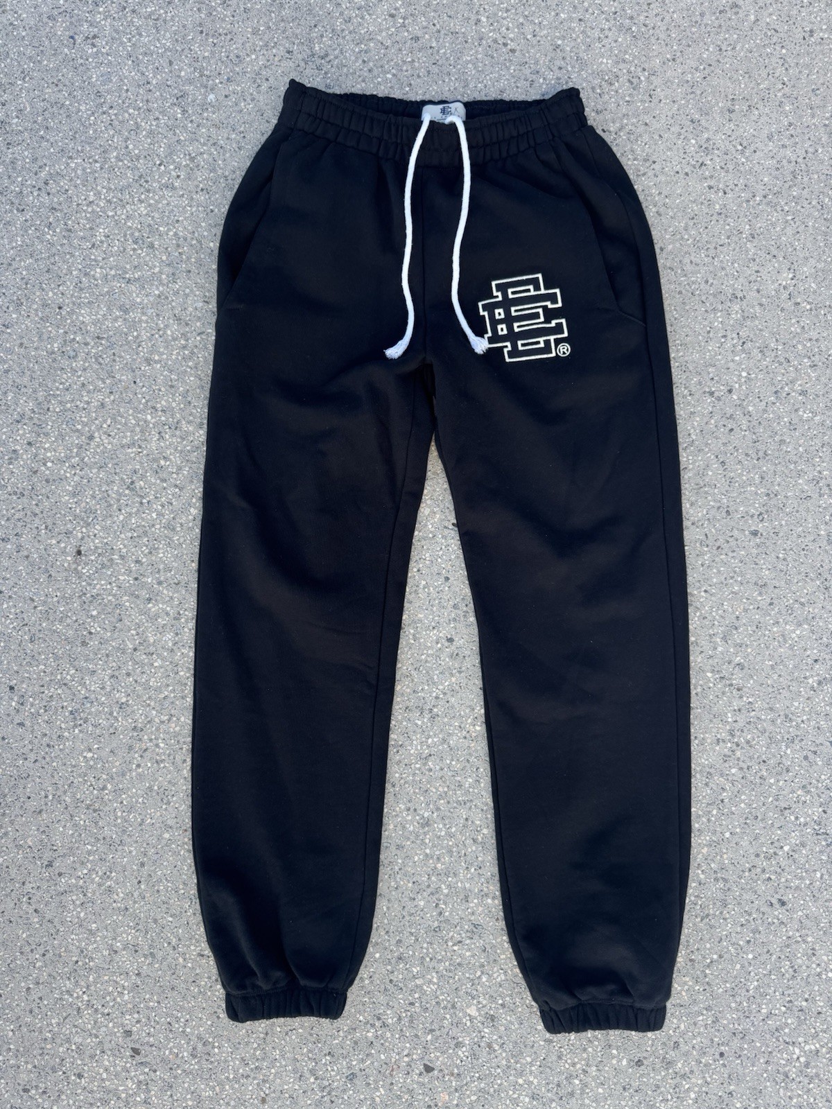 Eric Emanuel EE Jet Black Embroidered Sweatpants 