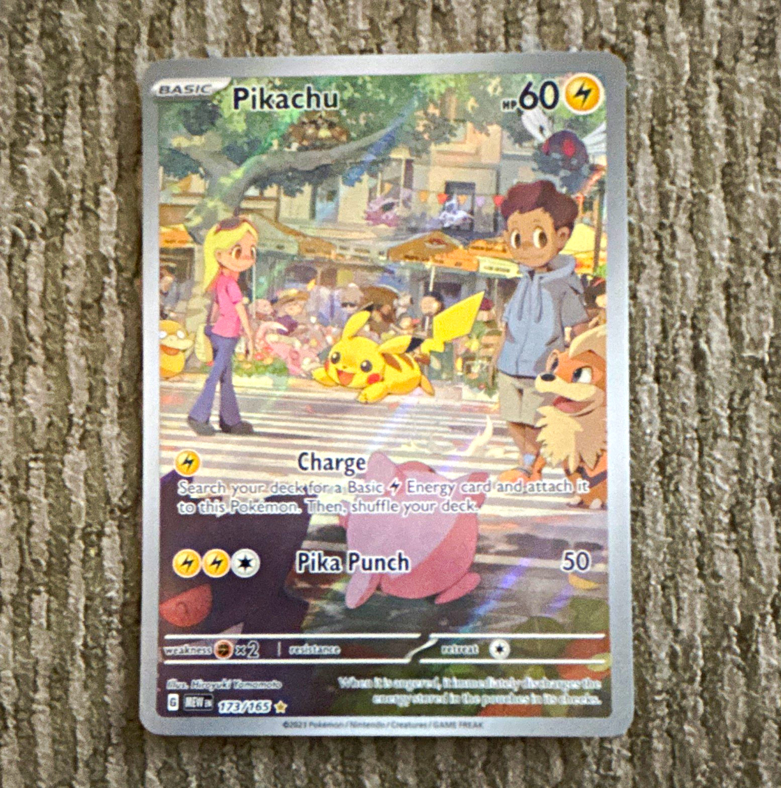 The Pokémon Company Pikachu 173/165 SV 151 IR Full Art Holo English 2023 The Pokémon Company Pikachu 173/165 SV 151 IR Full Art Holo English 2023
