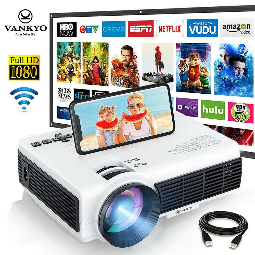 VANKYO 1080P Video LED Projector 7500LMS WiFi Movie Home Theater Cinema HDMI USB