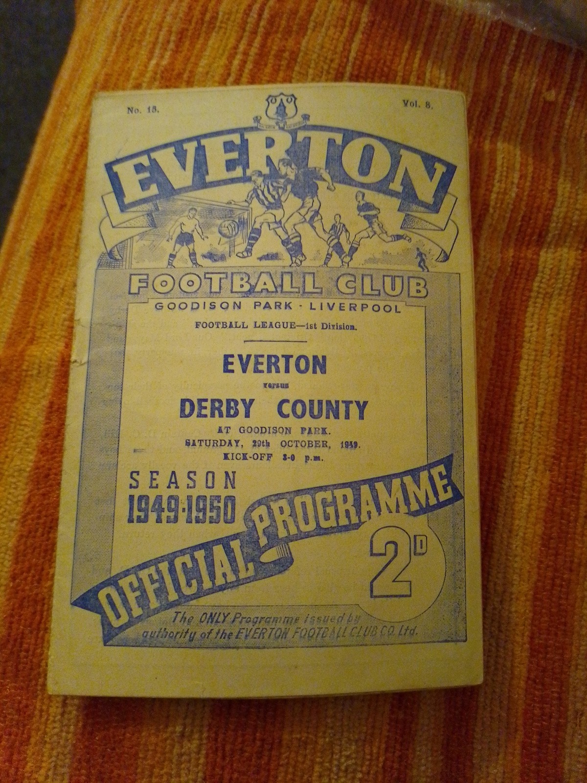 Everton v Derby Div 1 1949/50 29/10/1949 (33)