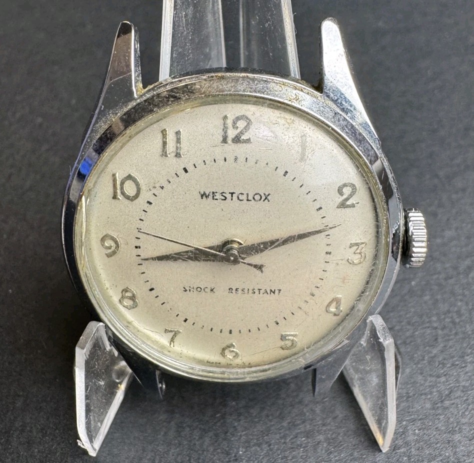 VINTAGE WESTCLOX WRIST WATCH MOVEMENT, CAL. W4, NOT Working 32mm VINTAGE WESTCLOX WRIST WATCH MOVEMENT, CAL. W4, NOT Working 32mm