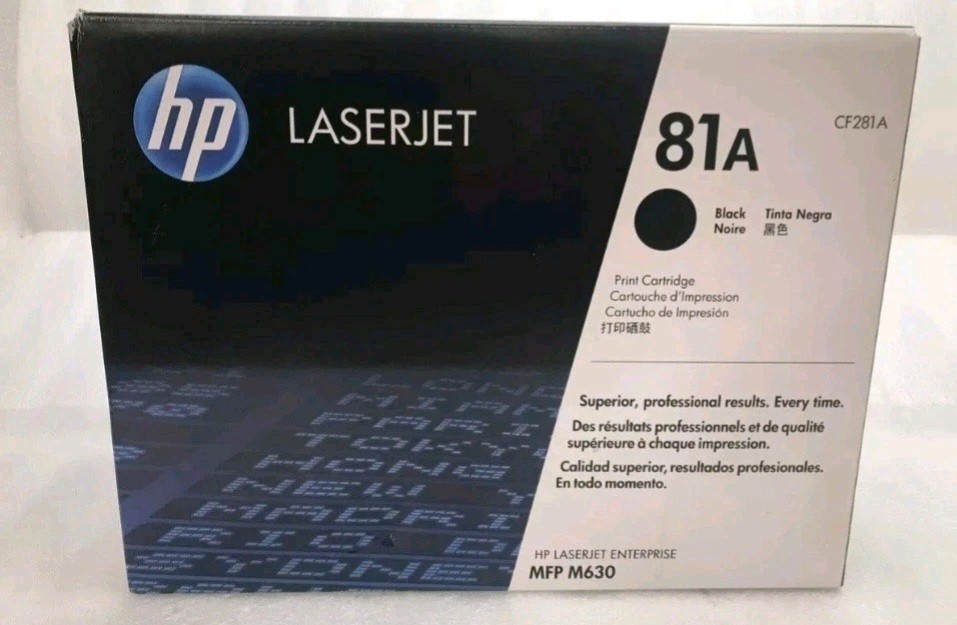 Genuine HP 81A CF281A Black Toner For LaserJet M604 M605 M606 MFP630 Series Genuine HP 81A CF281A Black Toner For LaserJet M604 M605 M606 MFP630 Series