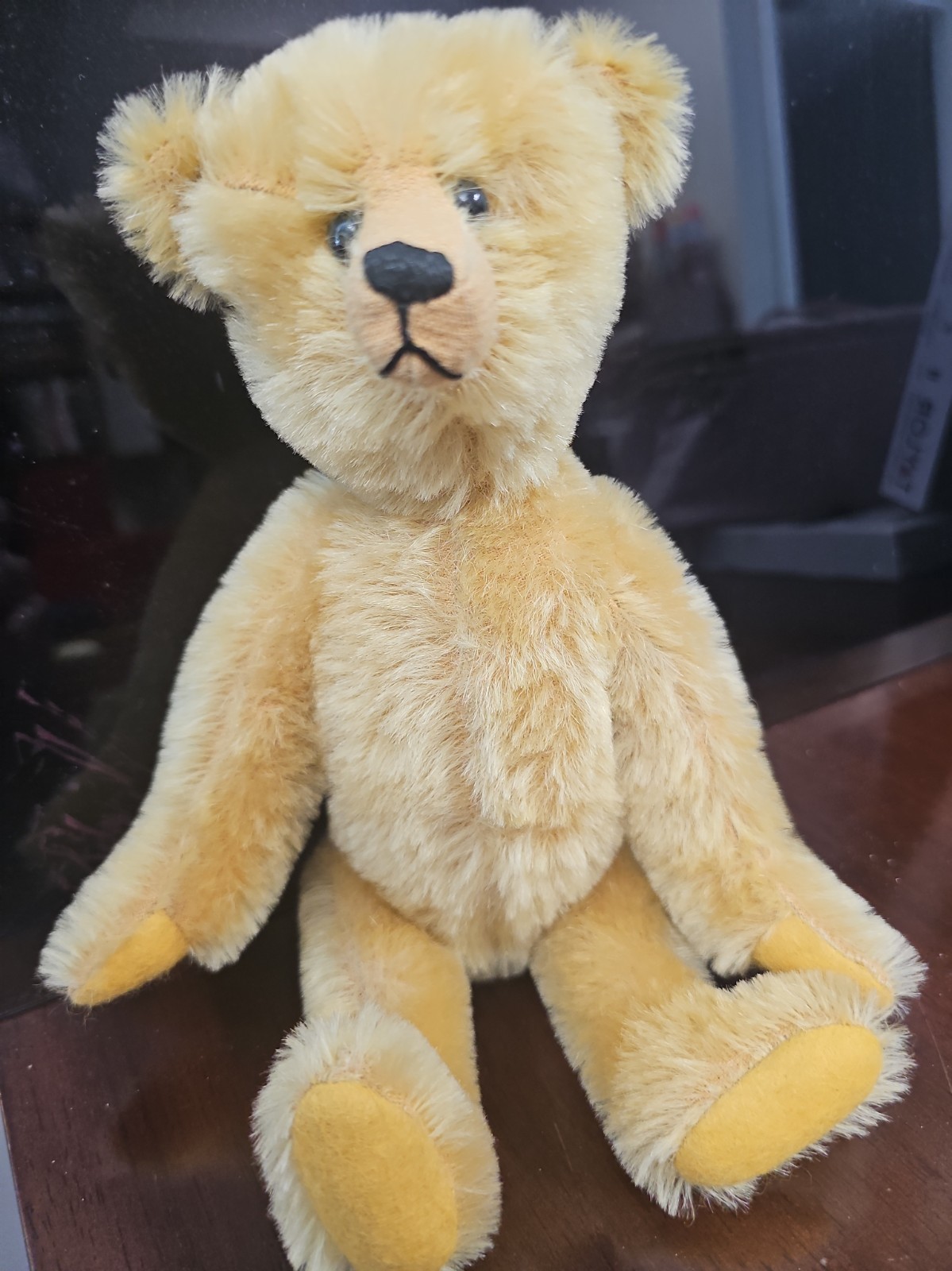 OOAK Jointed Mohair Bear 11.5 Inches Tall Handmade & Signed By Diane Sherman