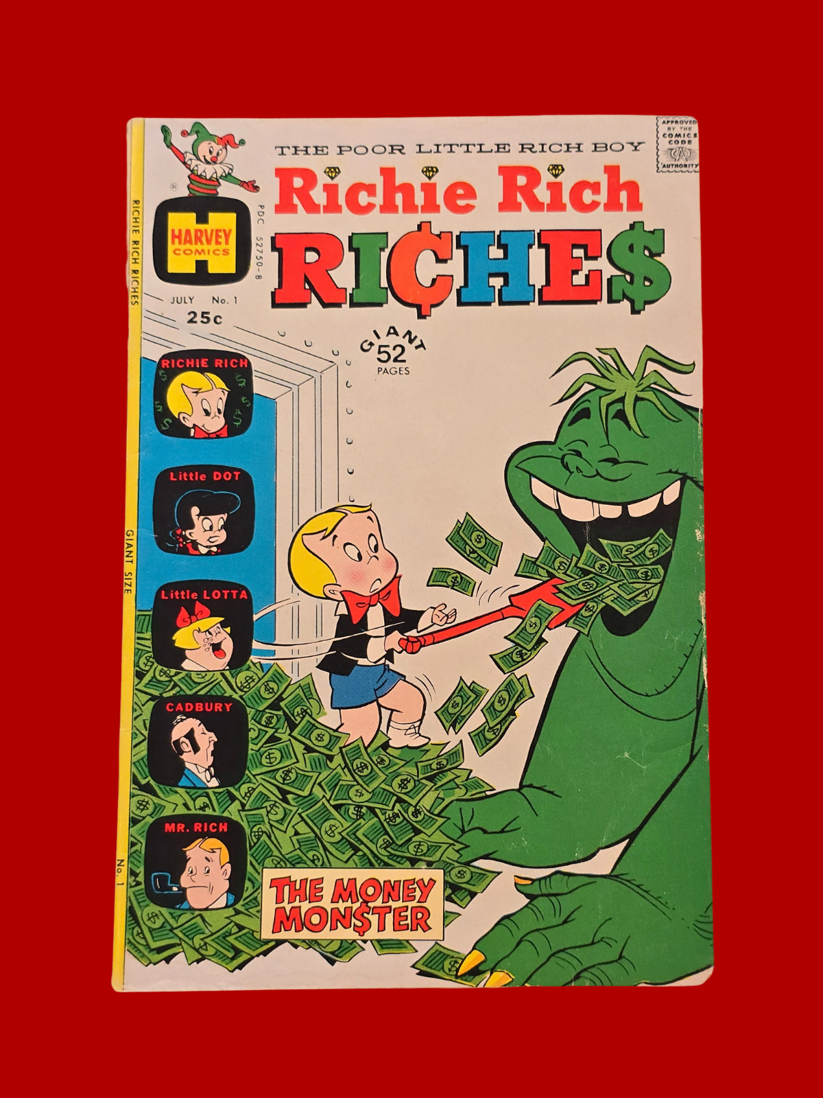 Richie Rich Riches #1 1972 Harvey Comics Money Monster Ernie Colon