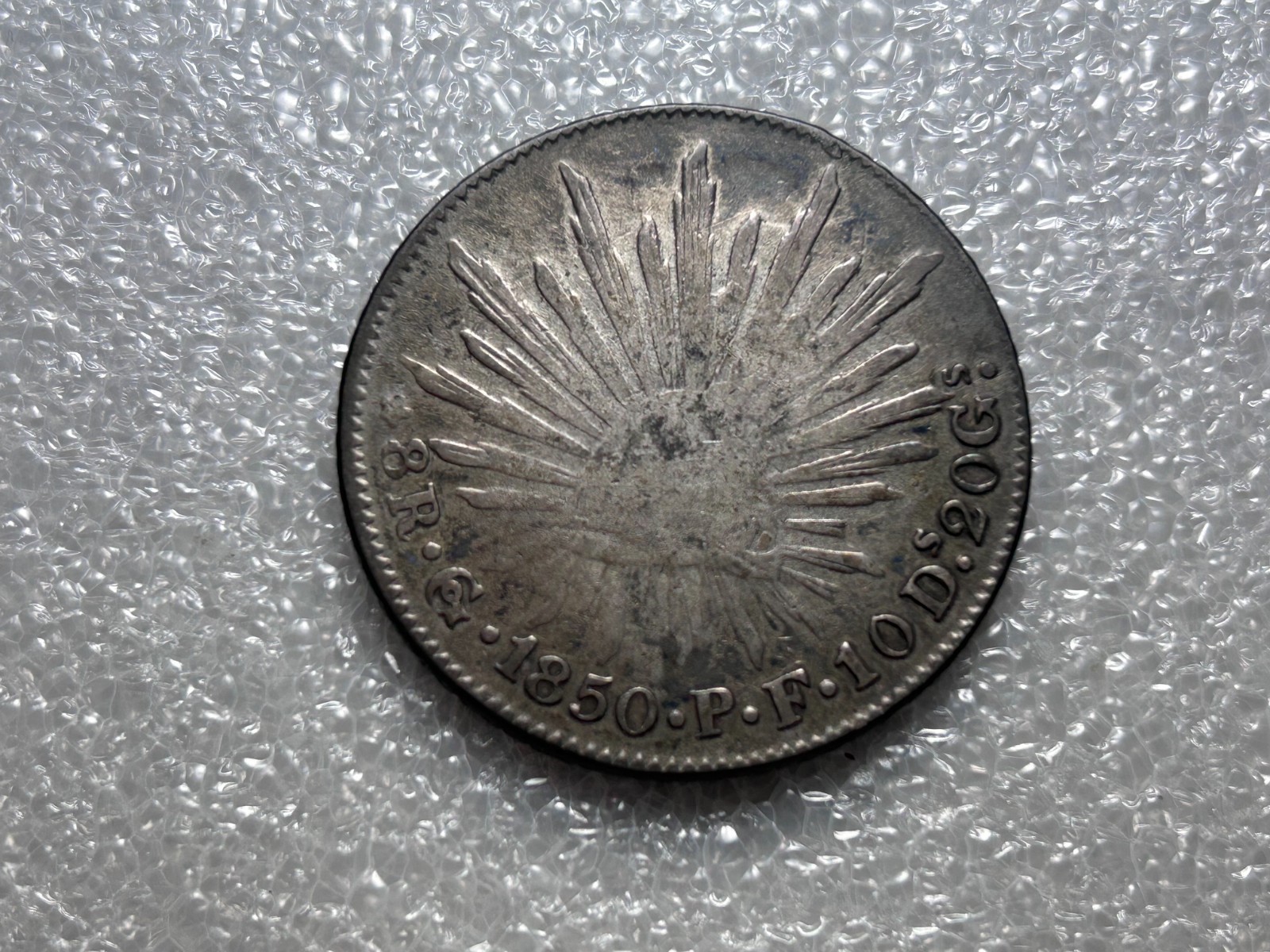 1850 GoPF Mexico Cap & Rays Silver 8 Reales Better Date 1850 GoPF Mexico Cap & Rays Silver 8 Reales Better Date