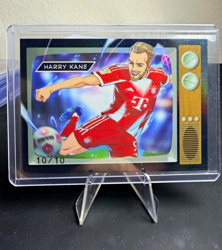 2025-26 Topps Chrome Bundesliga Harry Kane Anime #AN-1 Black Refractor /10