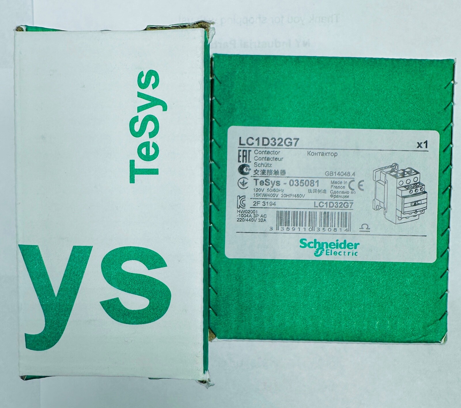 Original Schneider LC1D32G7 Contactor  SHIP FROM USA