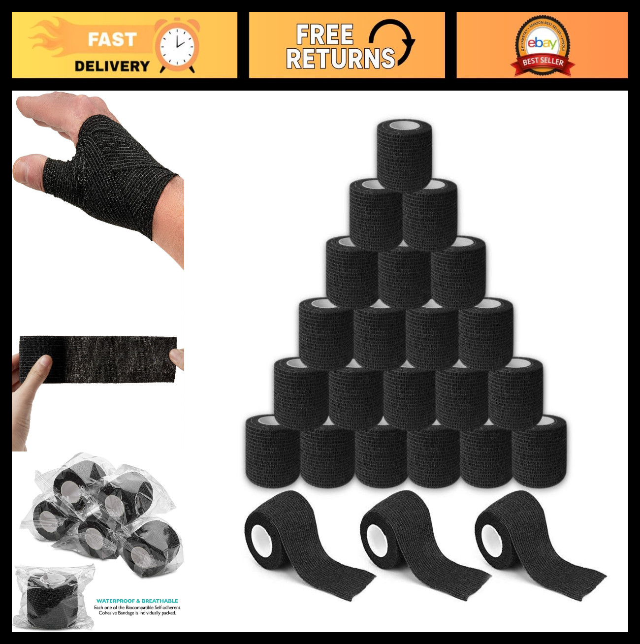 Self-Adhesive Sports Bandage Wrap 2\ Self-Adhesive Sports Bandage Wrap 2\