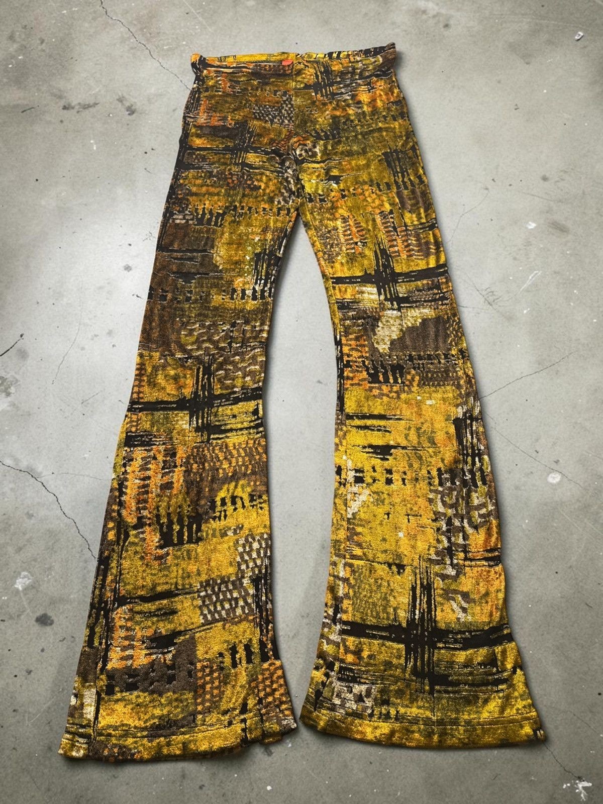 Archive 90s Bazar de Christian Lacroix Flared Pants Velour Stretchable Women\'s