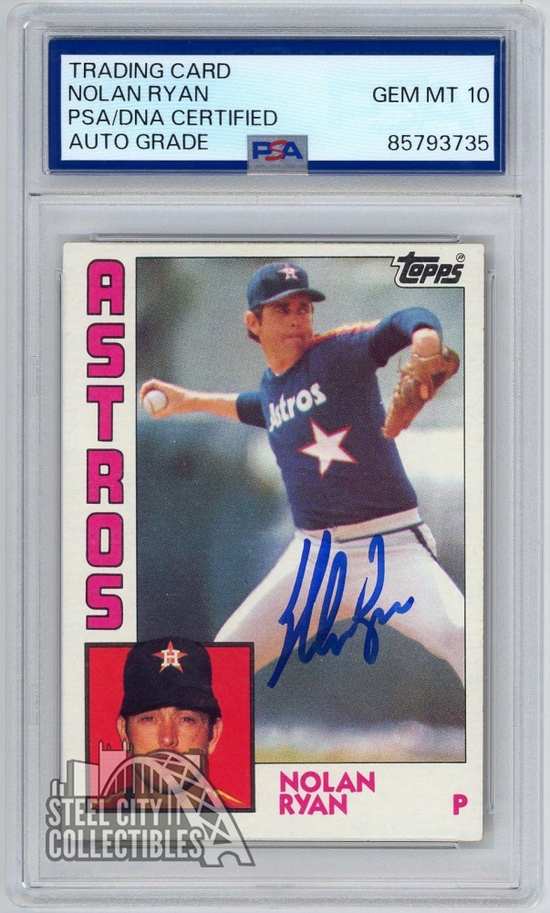 Nolan Ryan 1984 Topps Autograph Card #470 PSA/DNA 10 Nolan Ryan 1984 Topps Autograph Card #470 PSA/DNA 10