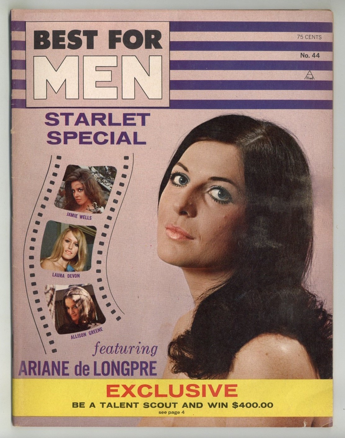 Best For Men 1969 Allison Greene, Ariane De Longpre 64pgs Pinup Magazine M37809