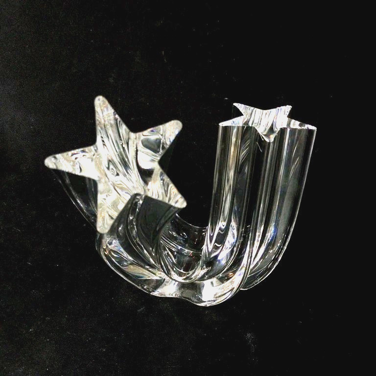 STEUBEN 8567 STAR STREAM PAPERWEIGHT, Cut Lead Crystal, 5 1/4\