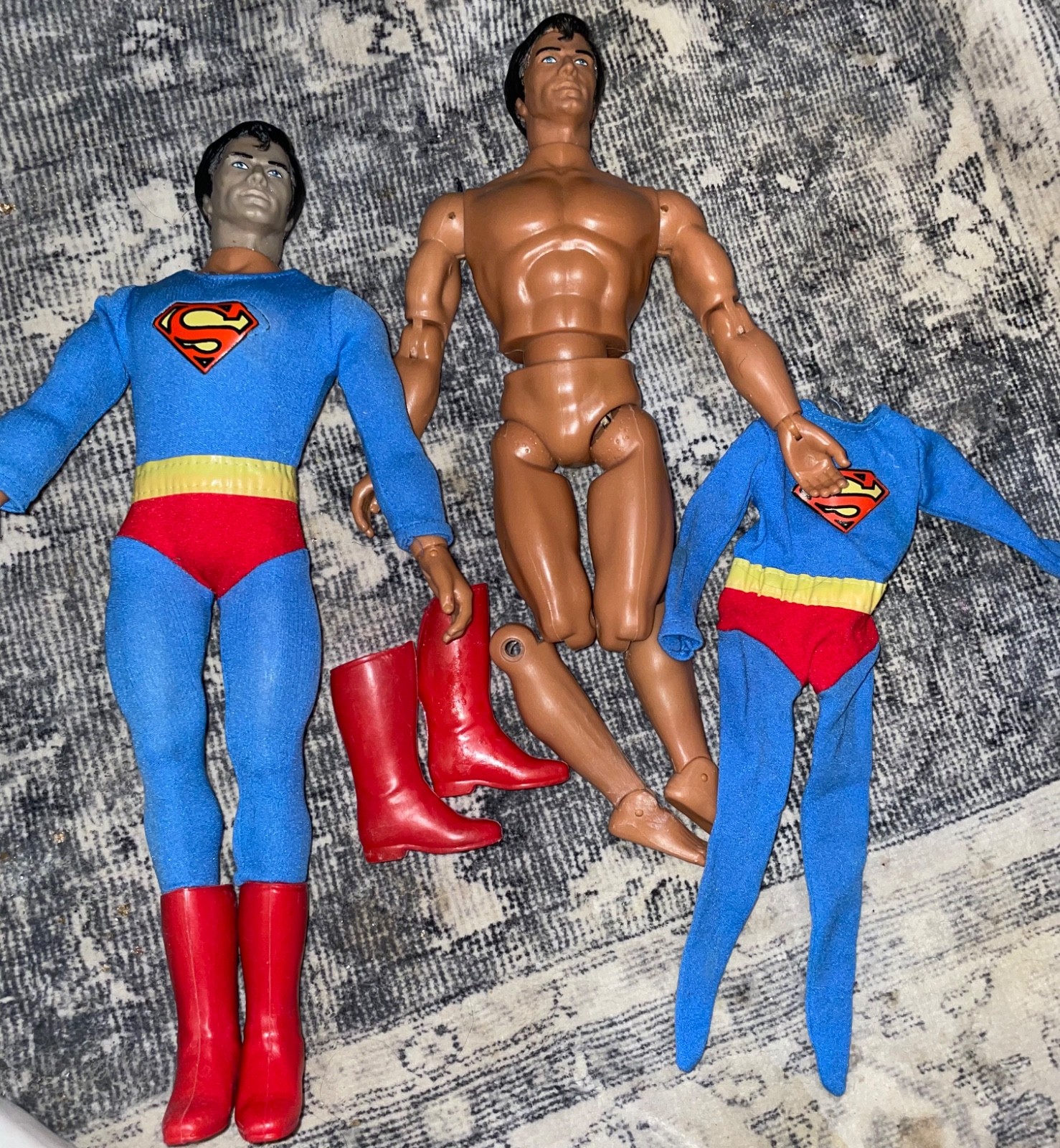 2 Vintage Mego 1978 Superman Original 12\