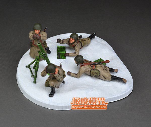 1/72 Redstar 6208 Soviet 82mm Mortar Winter Painted 4-Figures Finished Models
