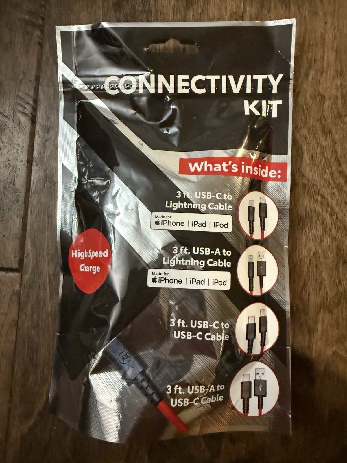 New in Package OEM Toyota Quick Charge Kit Lighting USB-C (4 Cables)