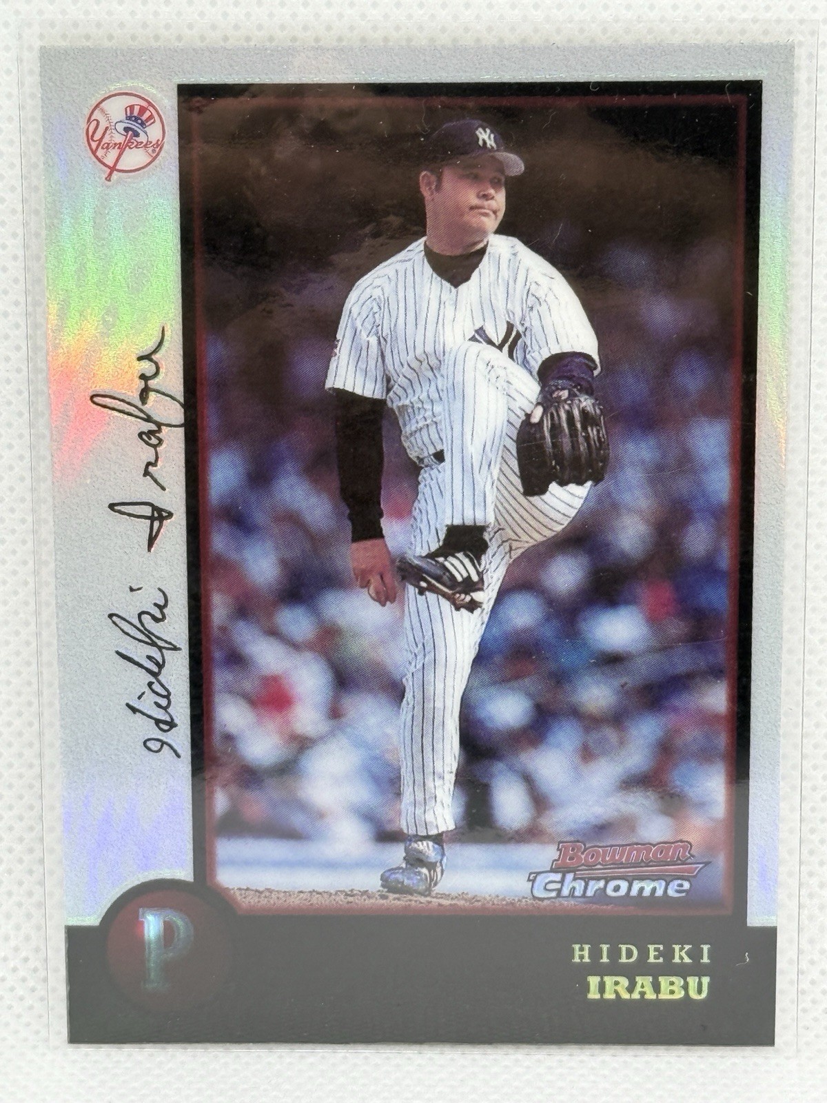 1998 Bowman Chrome Refractor #64 Hideki Irabu Yankees Japan 1998 Bowman Chrome Refractor #64 Hideki Irabu Yankees Japan