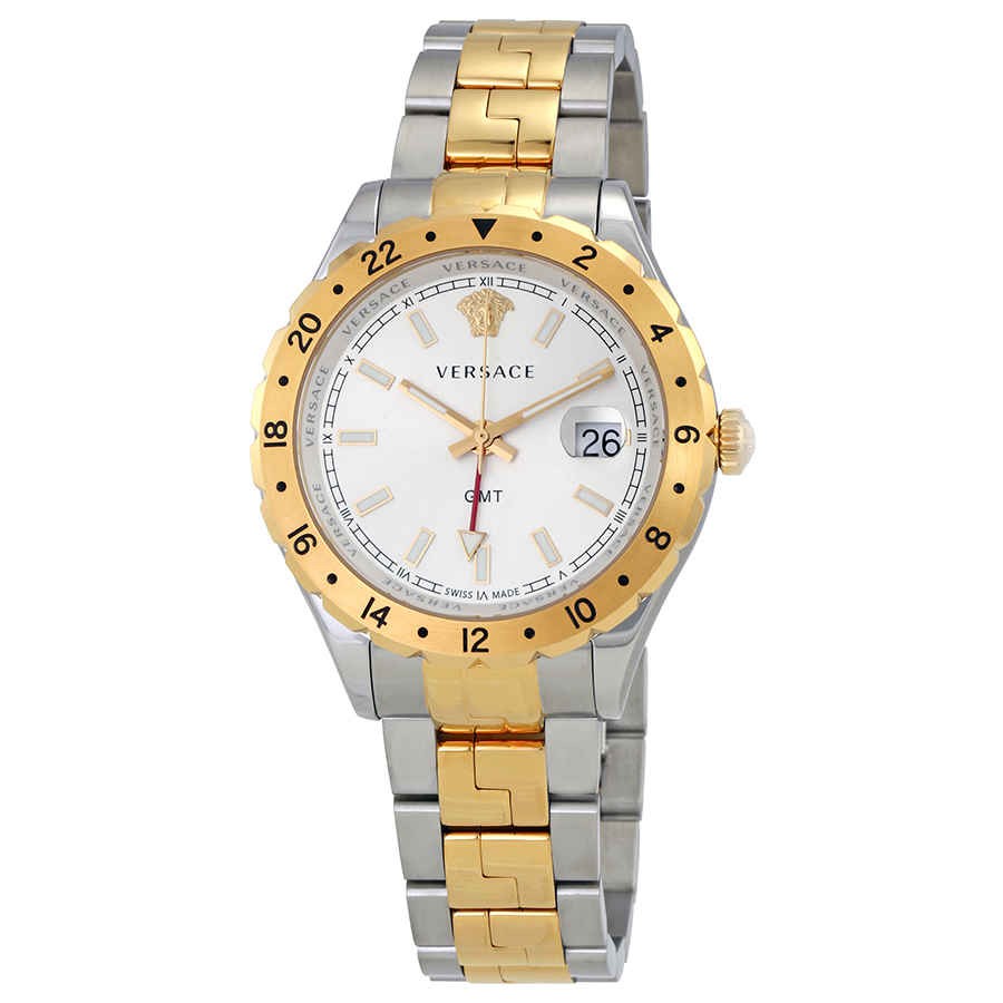 Versace Hellenyium GMT Silver Dial Men\'s Watch V1103 0015