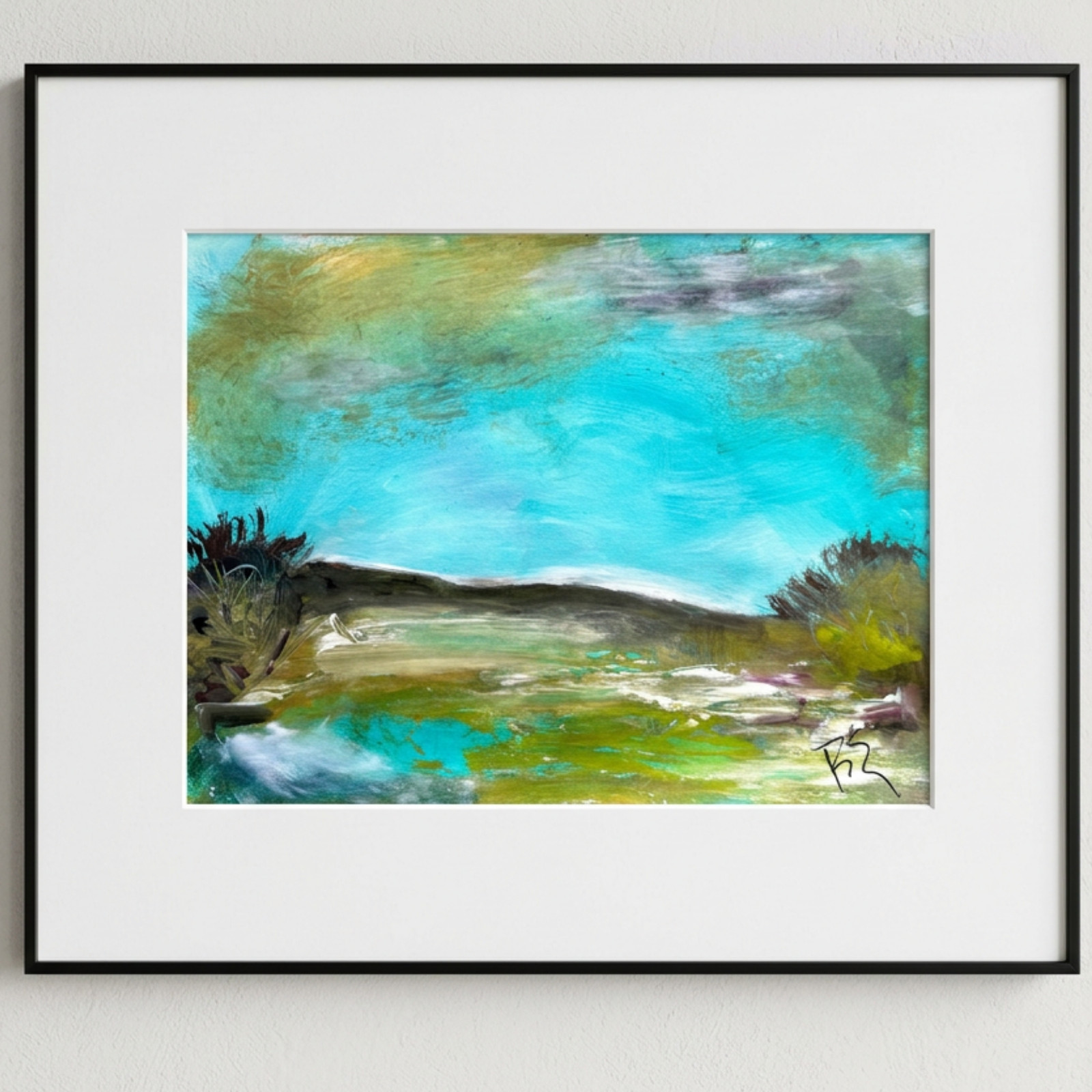 Original Abstract Landscape Acrylic Painting 